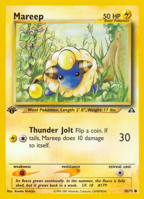 Mareep, a Pokémon card