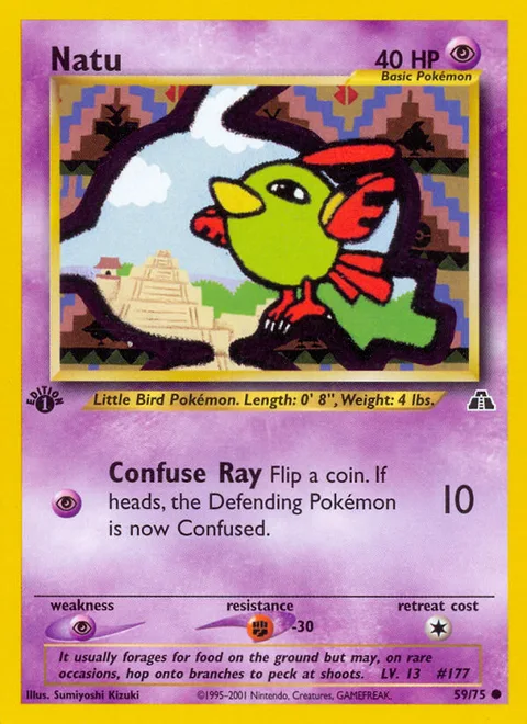 Natu, a Pokémon card