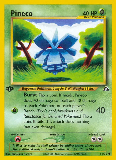 Pineco, a Pokémon card