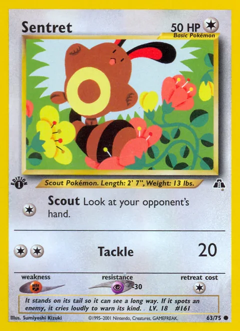 Sentret, a Pokémon card