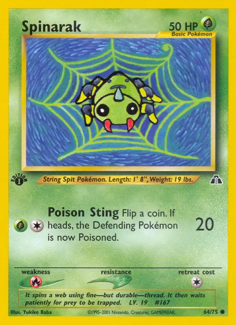 Spinarak, a Pokémon card