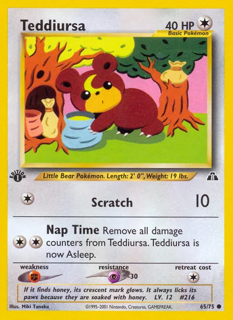 Teddiursa, a Pokémon card