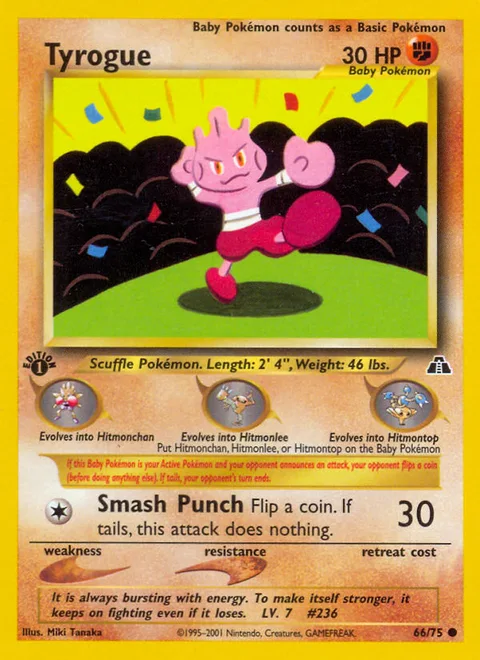 Tyrogue, a Pokémon card