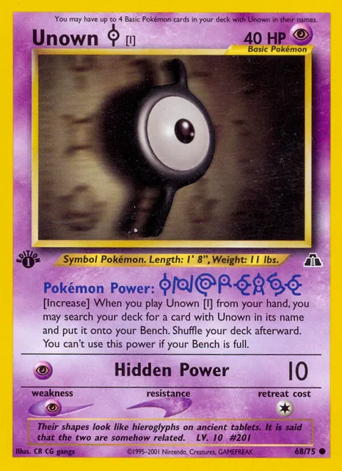Unown [I], a Pokémon card