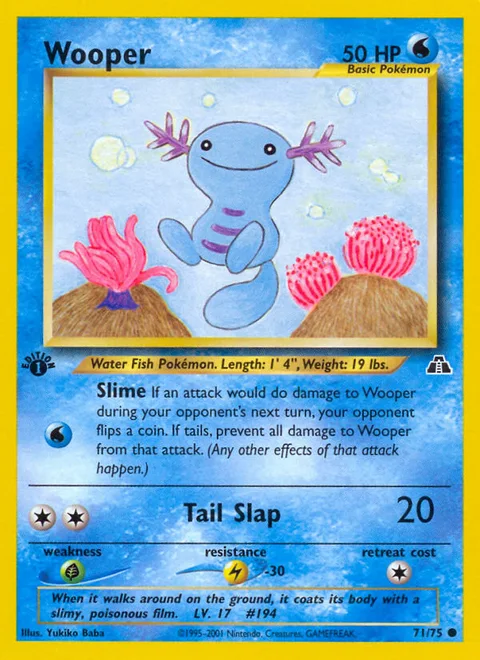 Wooper, a Pokémon card