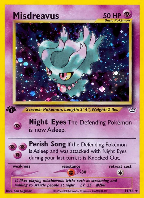 Misdreavus, a Pokémon card
