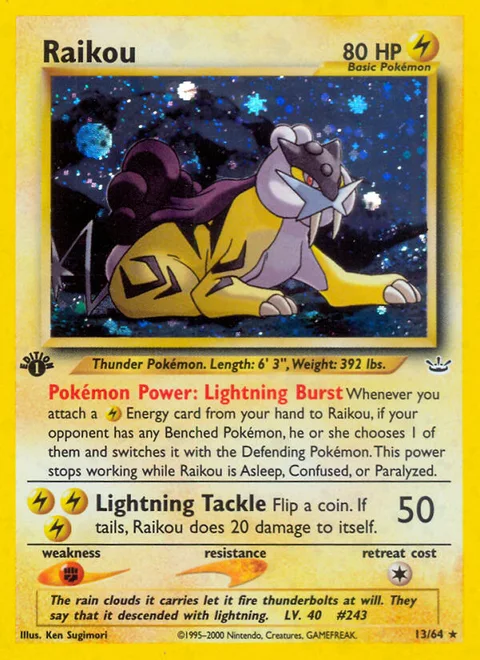 Raikou, a Pokémon card