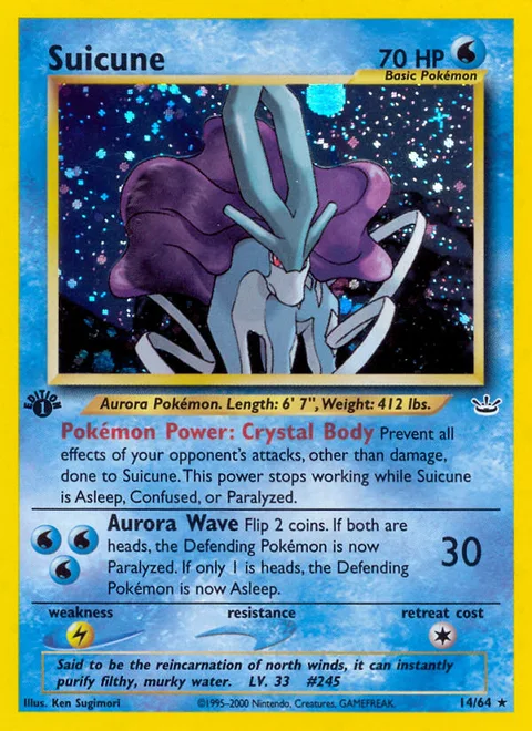 Suicune, a Pokémon card