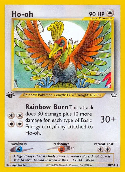 Ho-oh, a Pokémon card