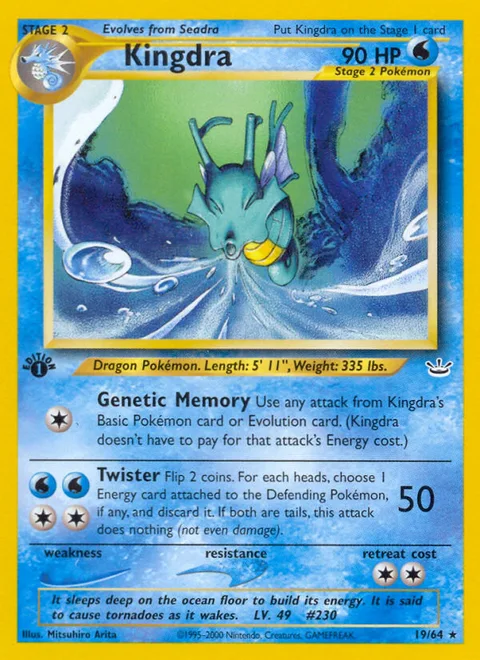 Kingdra, a Pokémon card