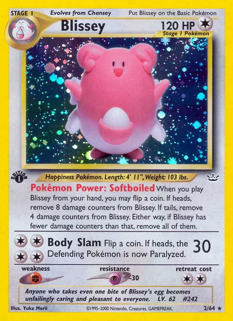 Blissey, a Pokémon card