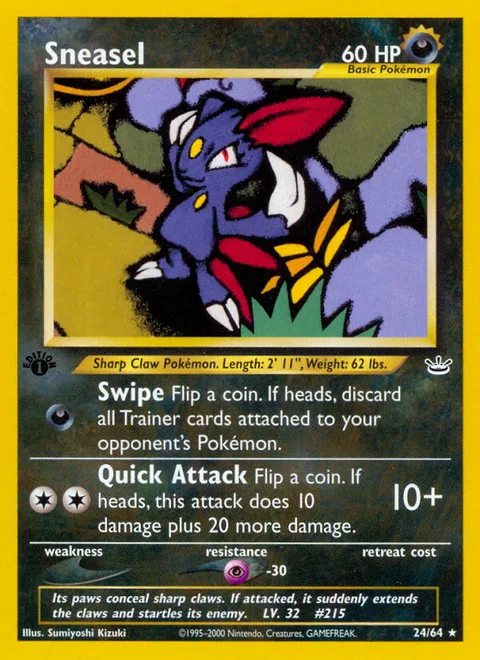 Sneasel, a Pokémon card