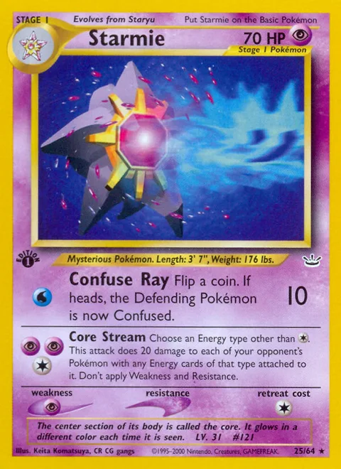 Starmie, a Pokémon card