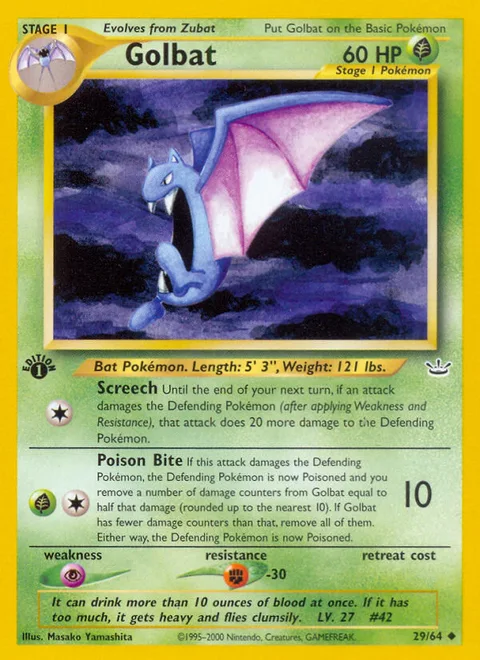 Golbat, a Pokémon card