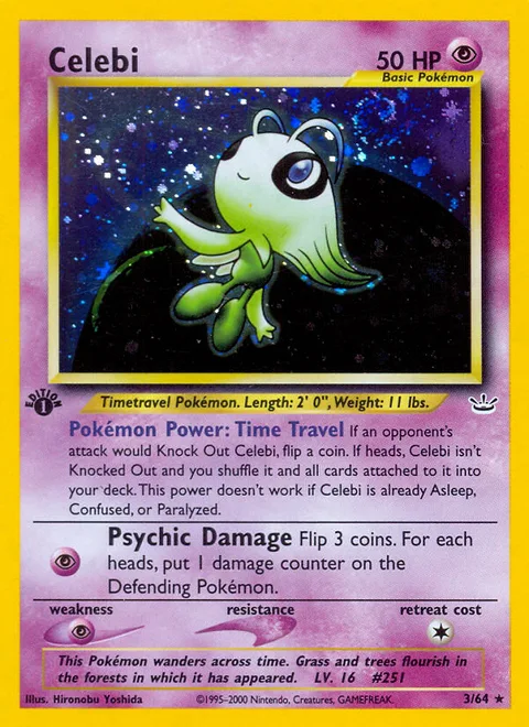 Celebi, a Pokémon card