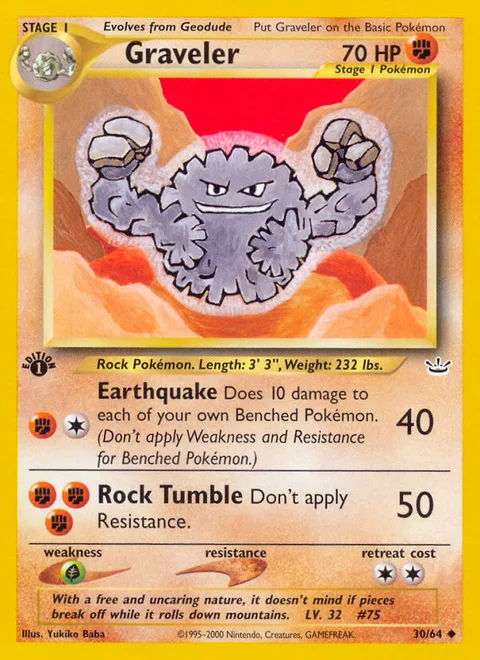 Graveler, a Pokémon card
