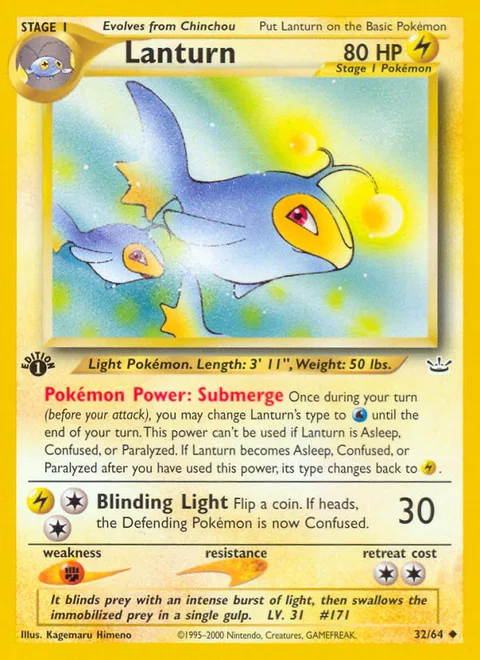 Lanturn, a Pokémon card