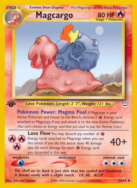 Magcargo, a Pokémon card