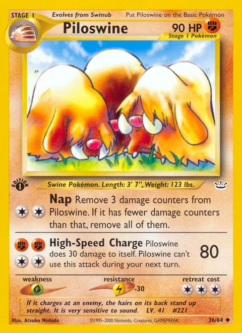 Piloswine, a Pokémon card