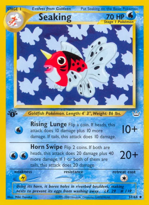 Seaking, a Pokémon card