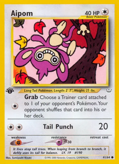 Aipom, a Pokémon card