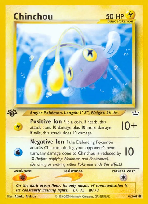Chinchou, a Pokémon card