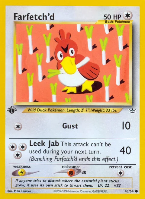 Farfetch'd, a Pokémon card
