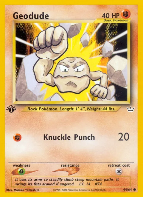 Geodude, a Pokémon card