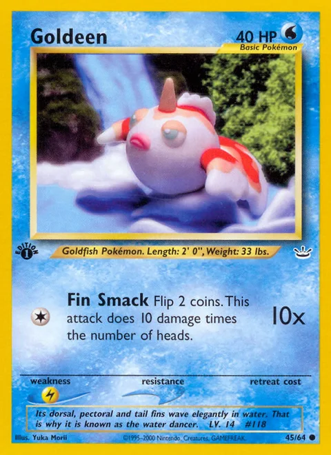 Goldeen, a Pokémon card