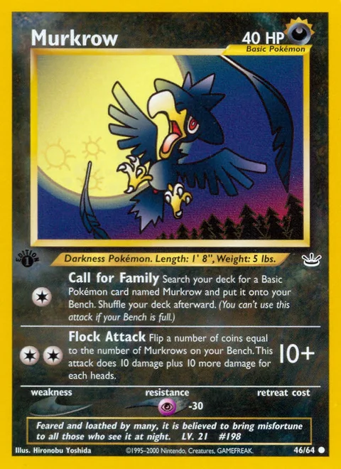 Murkrow, a Pokémon card