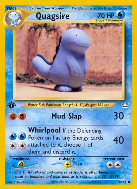 Quagsire, a Pokémon card