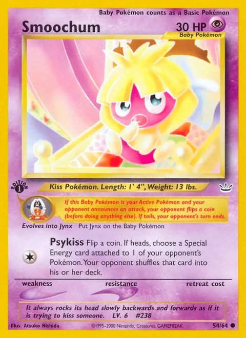 Smoochum, a Pokémon card
