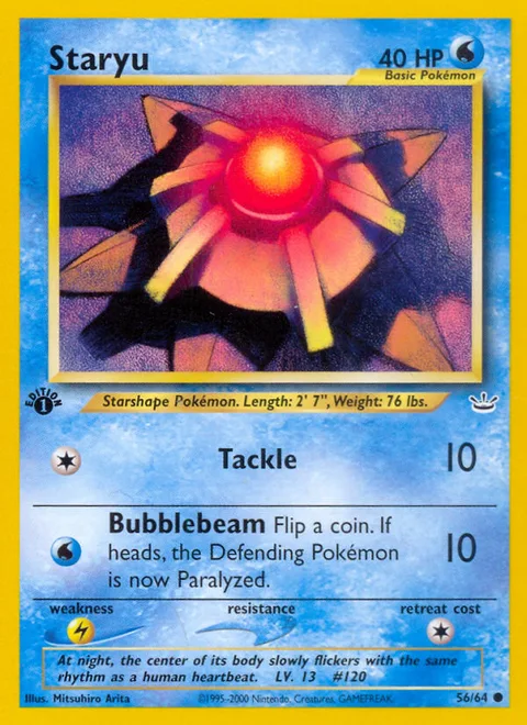 Staryu, a Pokémon card