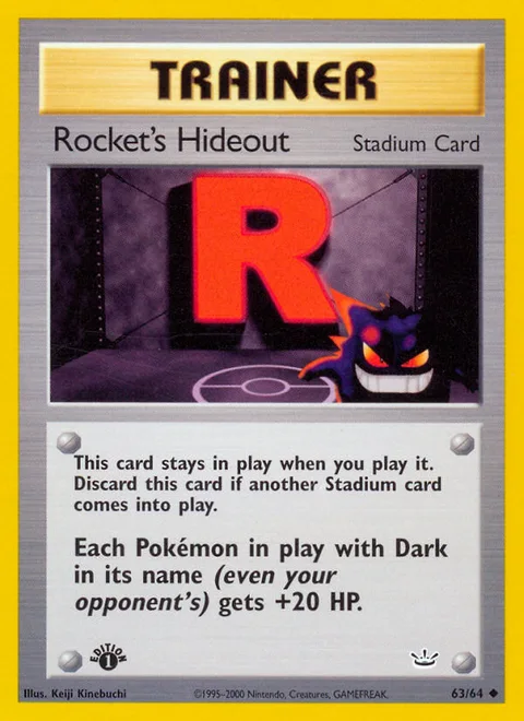 Rocket's Hideout, a Pokémon card