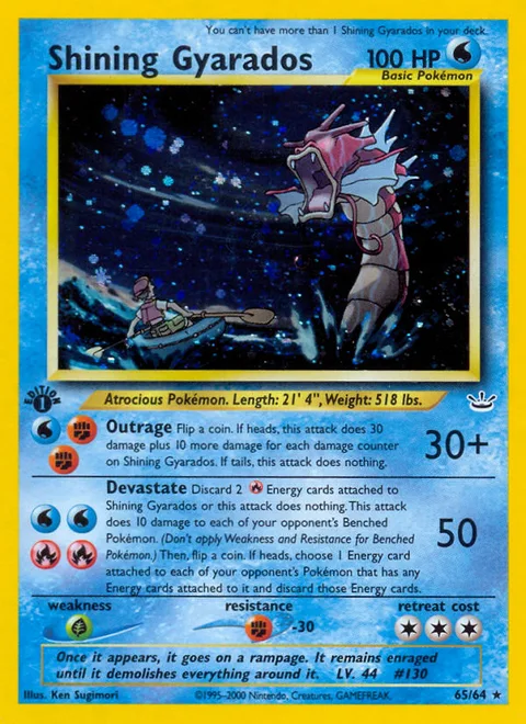Shining Gyarados, a Pokémon card