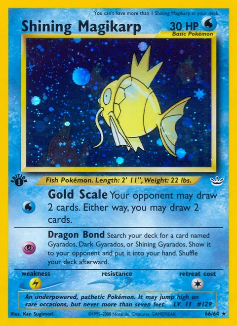 Shining Magikarp, a Pokémon card
