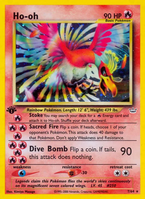 Ho-oh, a Pokémon card