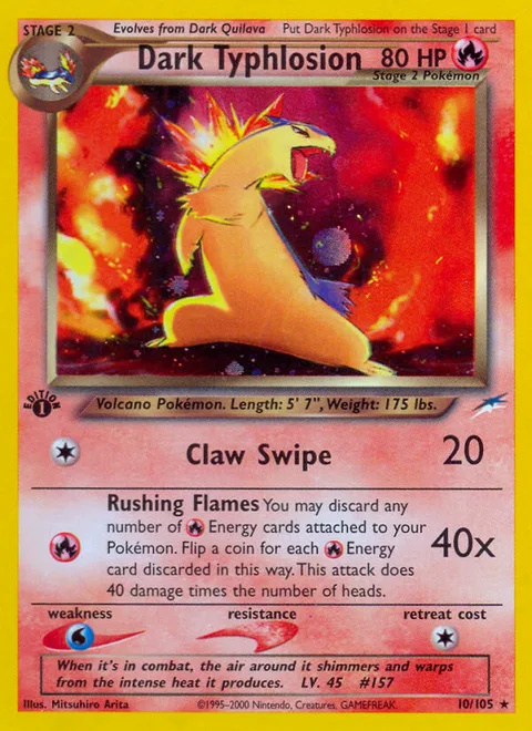 Dark Typhlosion, a Pokémon card
