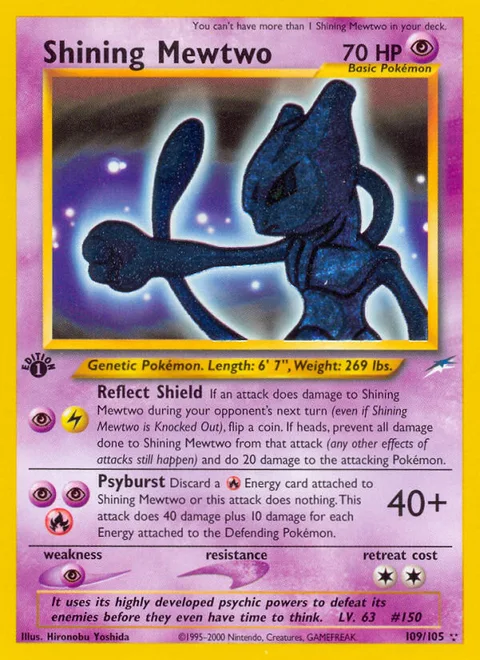 Shining Mewtwo, a Pokémon card