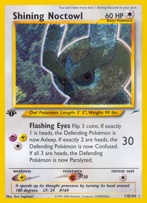 Shining Noctowl, a Pokémon card