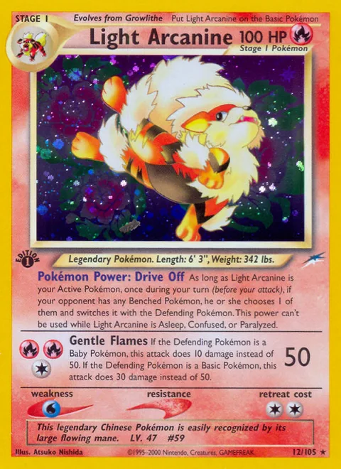 Light Arcanine, a Pokémon card