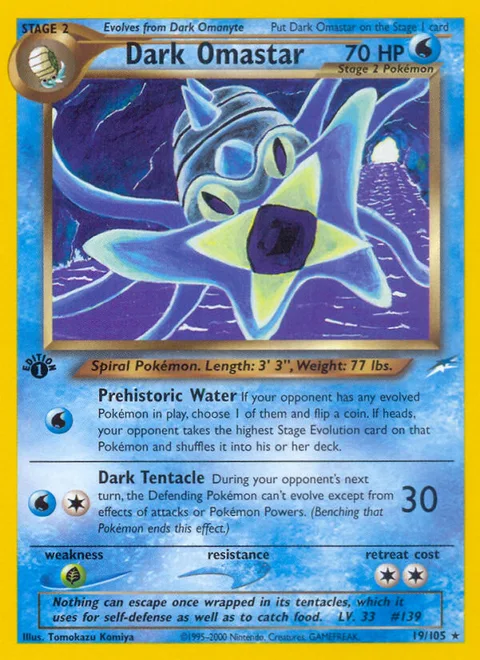 Dark Omastar, a Pokémon card