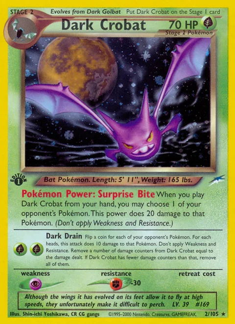 Dark Crobat, a Pokémon card