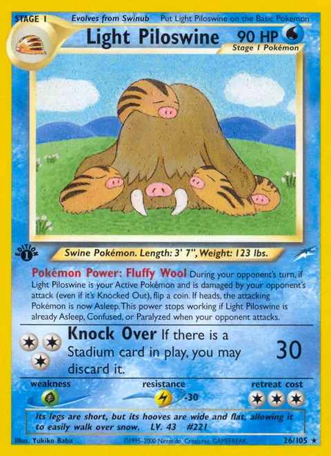 Light Piloswine, a Pokémon card