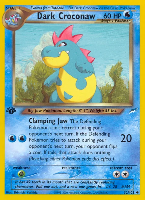 Dark Croconaw, a Pokémon card