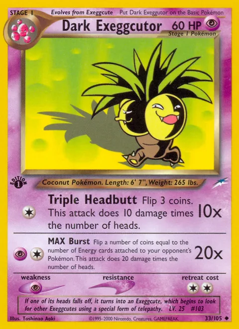 Dark Exeggutor, a Pokémon card