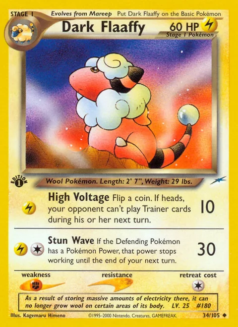 Dark Flaaffy, a Pokémon card