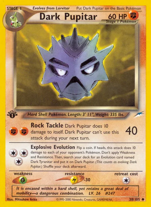 Dark Pupitar, a Pokémon card