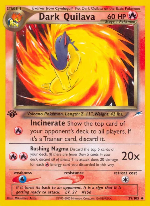 Dark Quilava, a Pokémon card