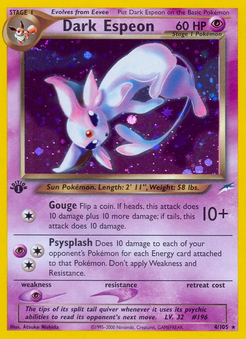 Dark Espeon, a Pokémon card